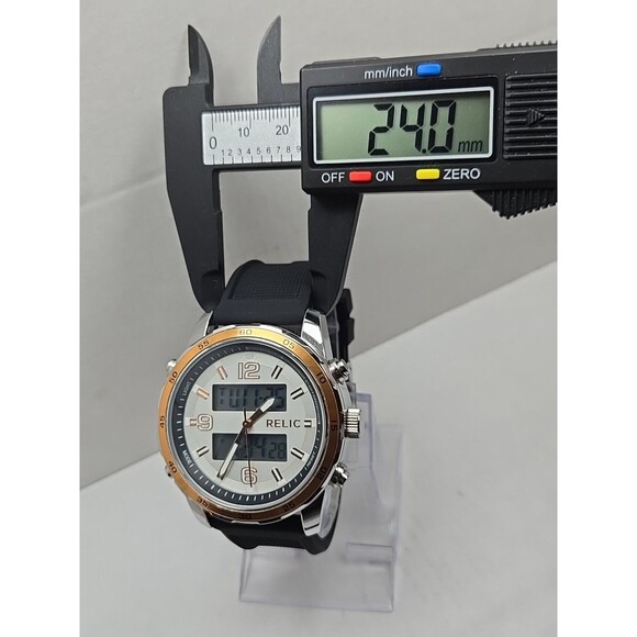 Relic Barrett ZR12186 Analog Digital Rose Bezel Quartz Mens Watch New Battery - Picture 6 of 10